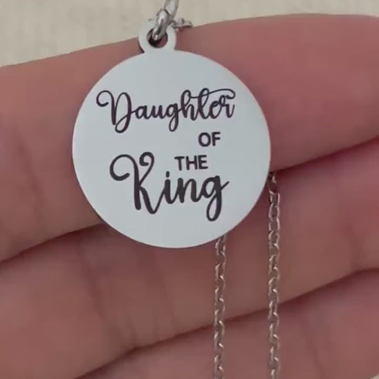 Daughter of The King Necklace: Gifts for Daughter, princess necklace, Christian Gifts