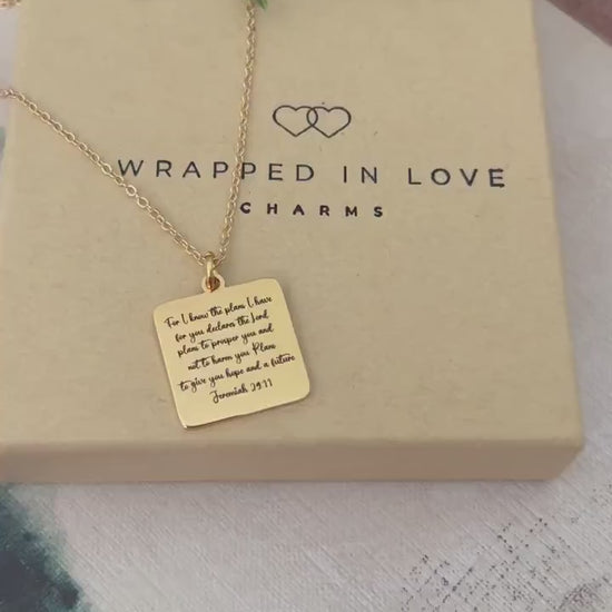 Jeremiah 29:11 Necklace, Christian Gift for Women, Faith Jewelry, Bible Verse Necklace, Inspirational Gift, Mothers Day Gift God Has a Plan