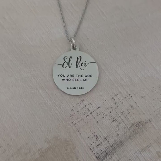 El Roi Bible Verse Necklace, you are The God who sees me, Christian Gifts, Scripture Jewelry, Personalized Necklace, Faith Gifts for Mom