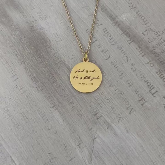 Christian Necklace And If Not, He Is Still Good Daniel 3:18 | Faith Jewelry Gift for Women | Bible Verse Necklace | Inspirational Gift