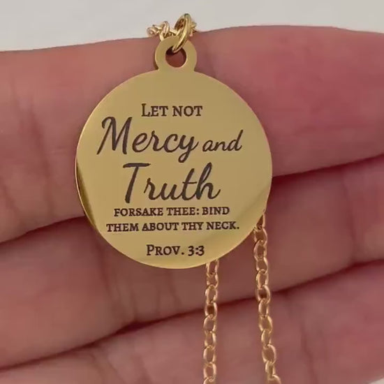 Mercy and Truth Necklace | Christian Necklace for Women | Faith Jewelry | Bible Inspired Jewelry | Meaningful Christian Gift