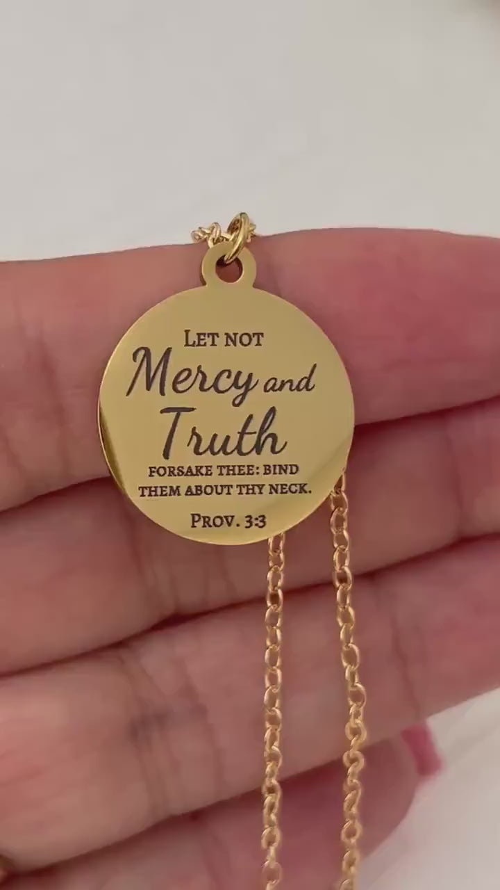 Mercy and Truth Necklace | Christian Necklace for Women | Faith Jewelry | Bible Inspired Jewelry | Meaningful Christian Gift