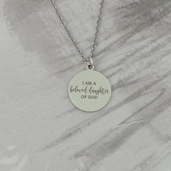 I Am a Beloved Daughter of God Necklace | Christian Gift for Women | Faith Necklace | Religious Jewelry | Inspirational Christian Gift
