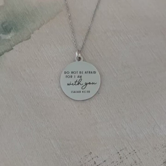 Do Not Be Afraid Necklace, Isaiah 41:10 Christian Jewelry, Anxiety Gift, Grief Gift, Sympathy Gift, Encouragement Gift